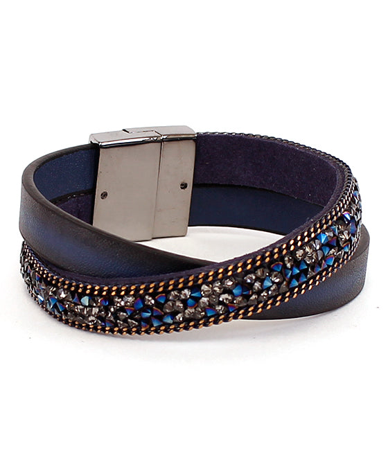 Double Strap Leather Bracelet