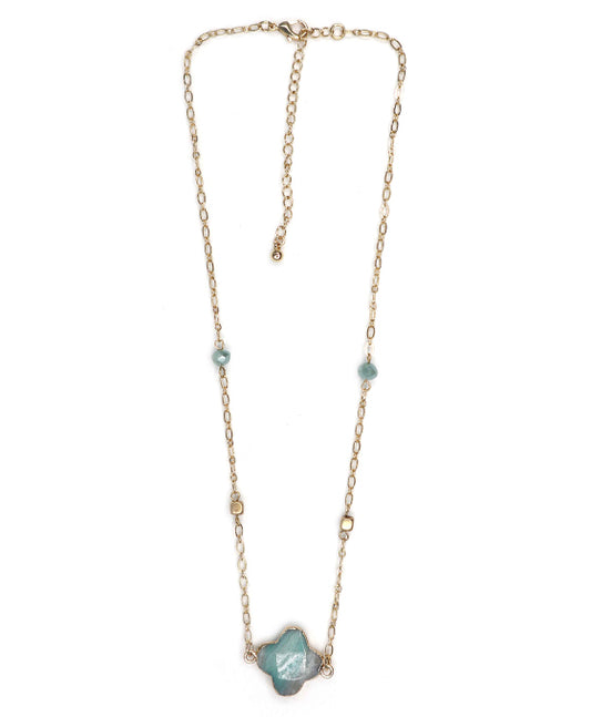 Clover Stone Necklace