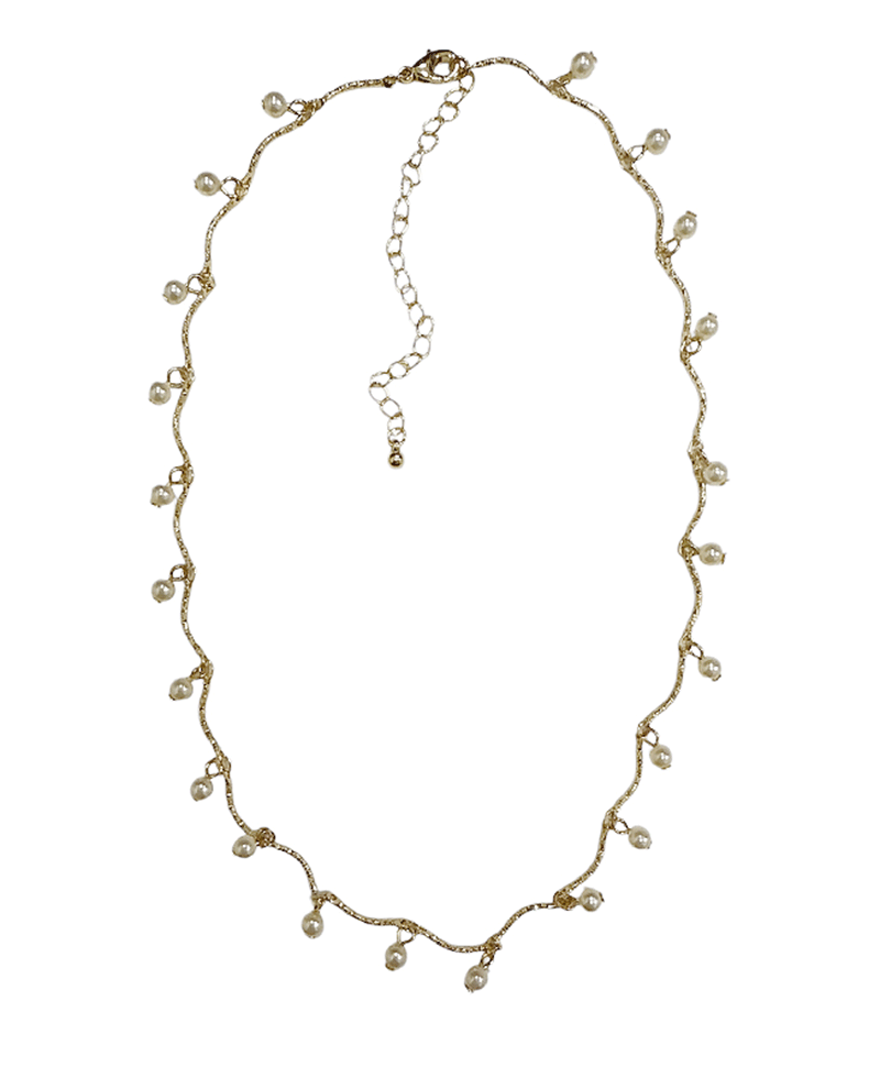 Wire w/ Pearl Short Necklace