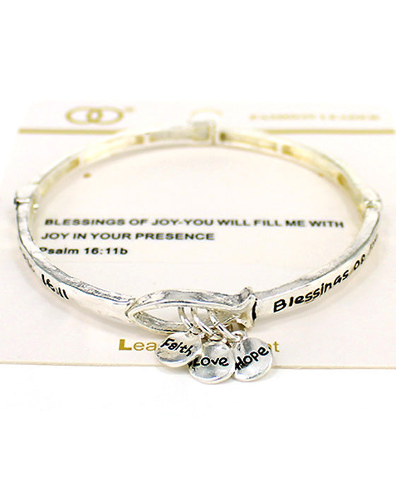 PSALM 16:11B  Verse Charm Bracelet