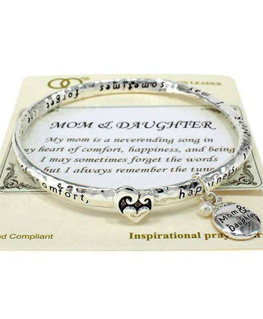 MOM & DAUGHTER Hammer Texture Twist Bangle