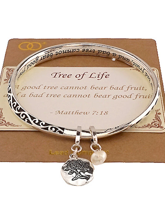 TREE OF LIFE Themed Designer Texture Twist Bangle