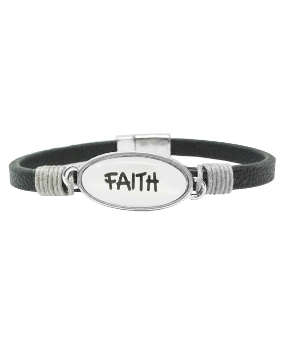 FAITH Animal Print Leather Magnetic Bracelet