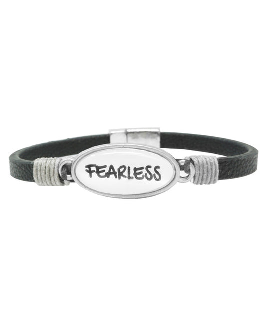 FEARLESS Animal Print Leather Magnetic Bracelet