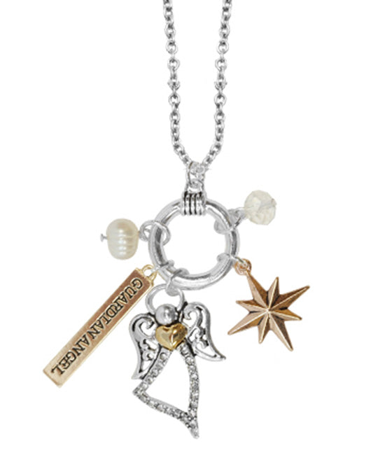 Angel Theme Cluster Necklace