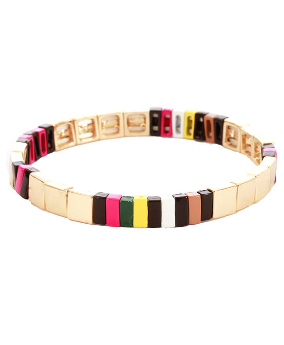 Metal Color Coating Elastic Bracelet