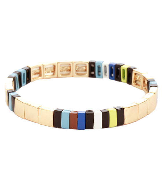 Metal Color Coating Elastic Bracelet