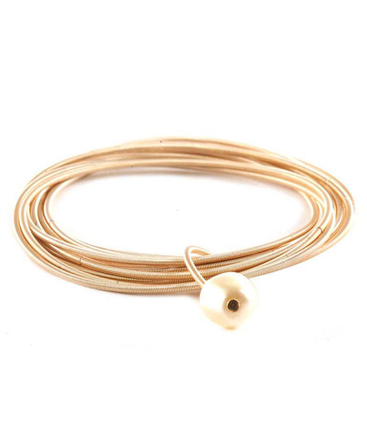 Fresh Water Pear Sprint Wire Elastic Bracelet