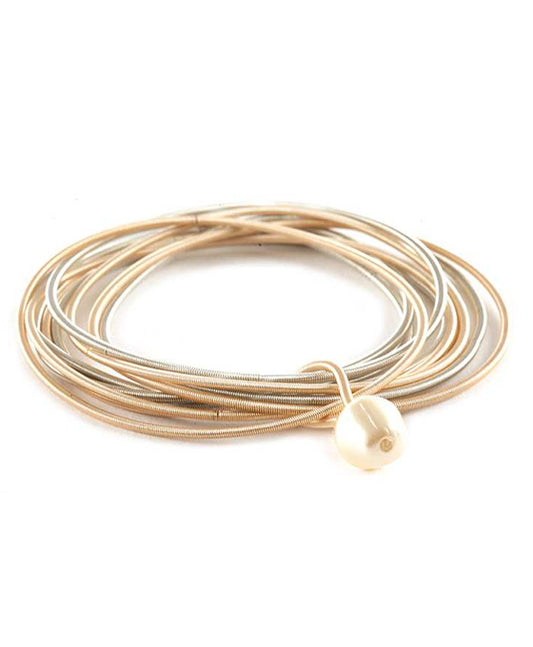 Fresh Water Pear Sprint Wire Elastic Bracelet