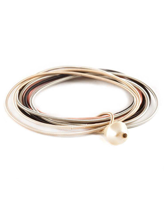 Fresh Water Pear Sprint Wire Elastic Bracelet