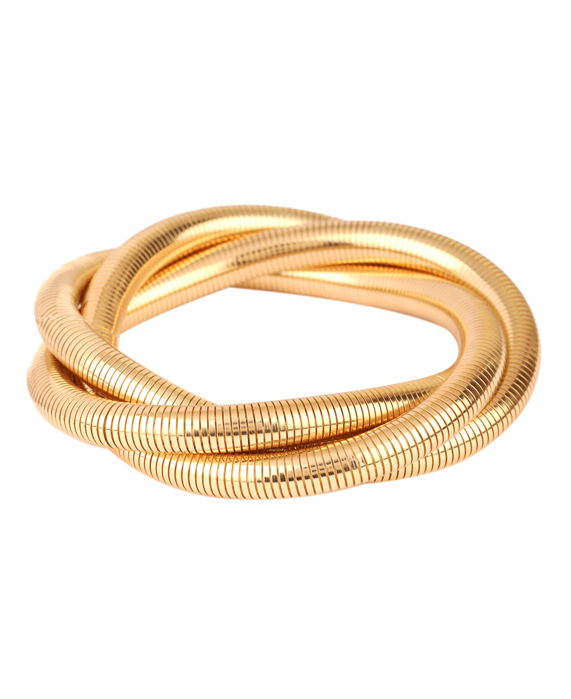 Metal Herringbone Twisted Elastic Bracelet