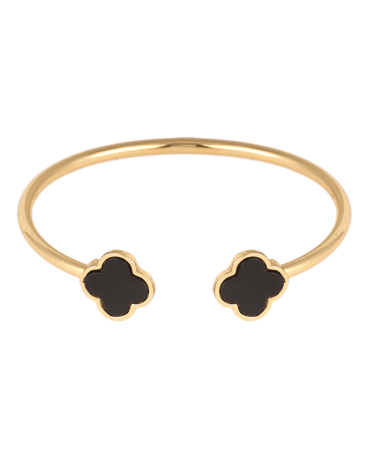 Metal Clover Bangle Bracelet