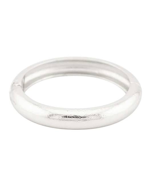 Metal Texture Bangle Hinge Bracelet