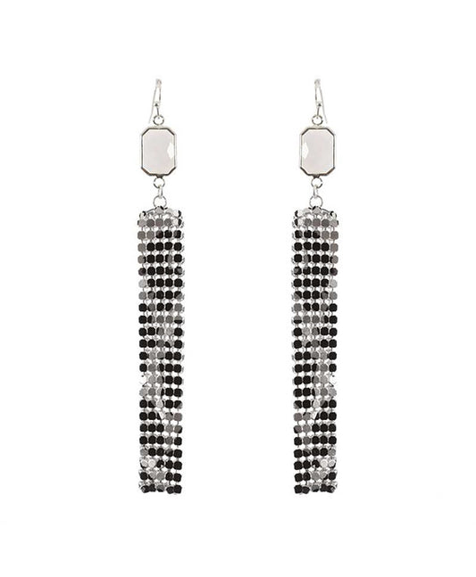 Semi Precious Animal Print Earring