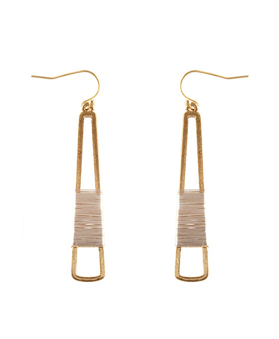 Metal Open Cut Wire Wrap Earring