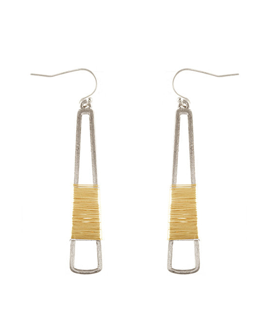 Metal Open Cut Wire Wrap Earring