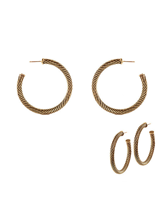 50mm Metal Twisted Hoop Earring