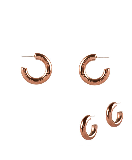 25mm Metal Hollow Aluminum Coating Hoop Earring