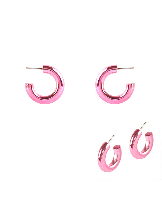 25mm Metal Hollow Aluminum Coating Hoop Earring