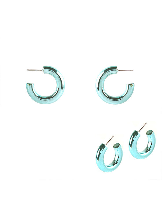 25mm Metal Hollow Aluminum Coating Hoop Earring