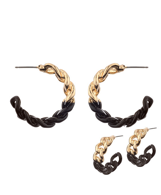 30mm Metal Color Coating Twisted Hoop Earring