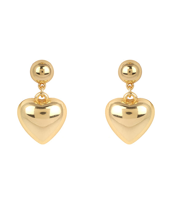 40mm Metal Heart Post Earring