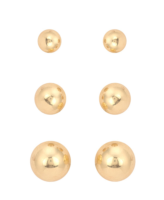 CCB Ball 3 Pair Earring