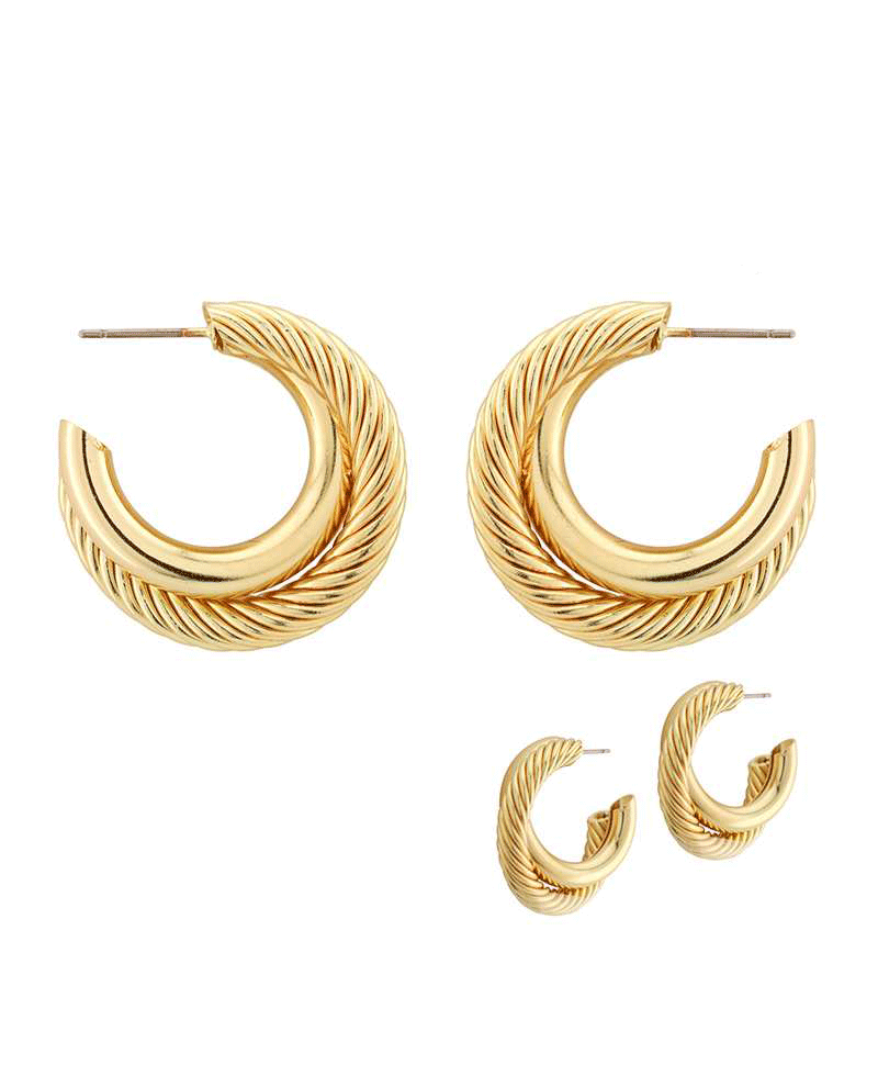 30mm Metal Twisted Hoop Earring