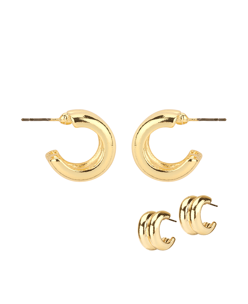 Metal Texture Hoop Earring