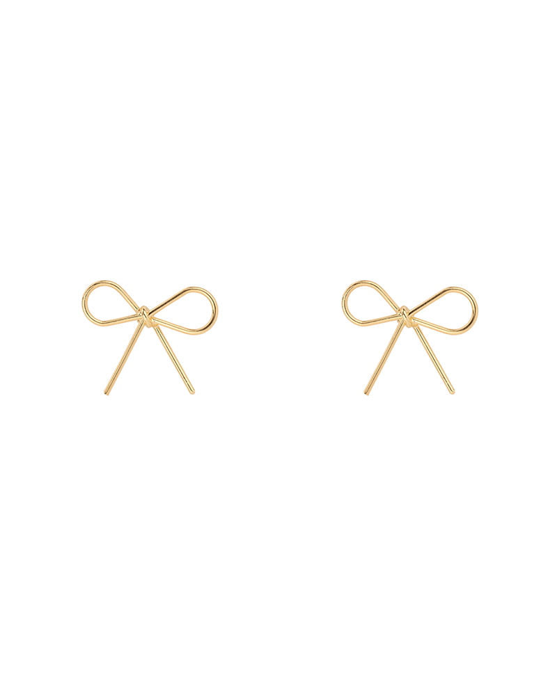 Metal Bow Post Earring