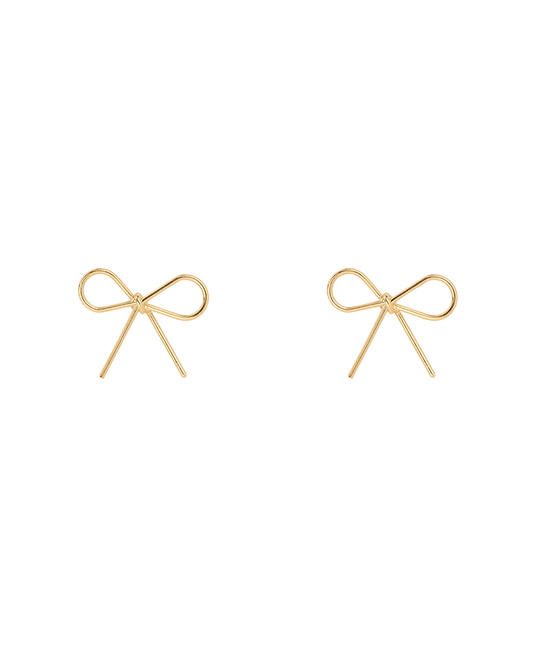 Metal Bow Post Earring