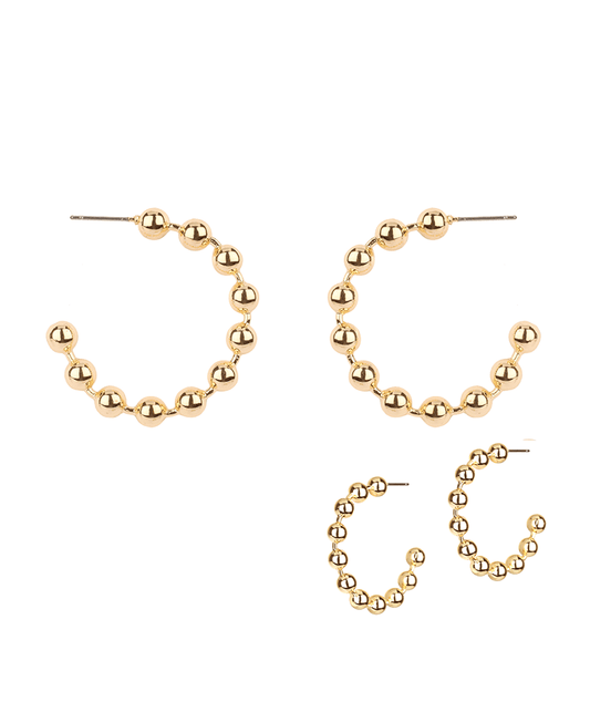 CCB Ball Hoop Earring - 30mm