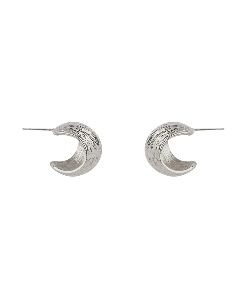 Metal Texture 12mm Hoop Earring