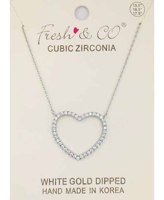 CZ Heart Earring