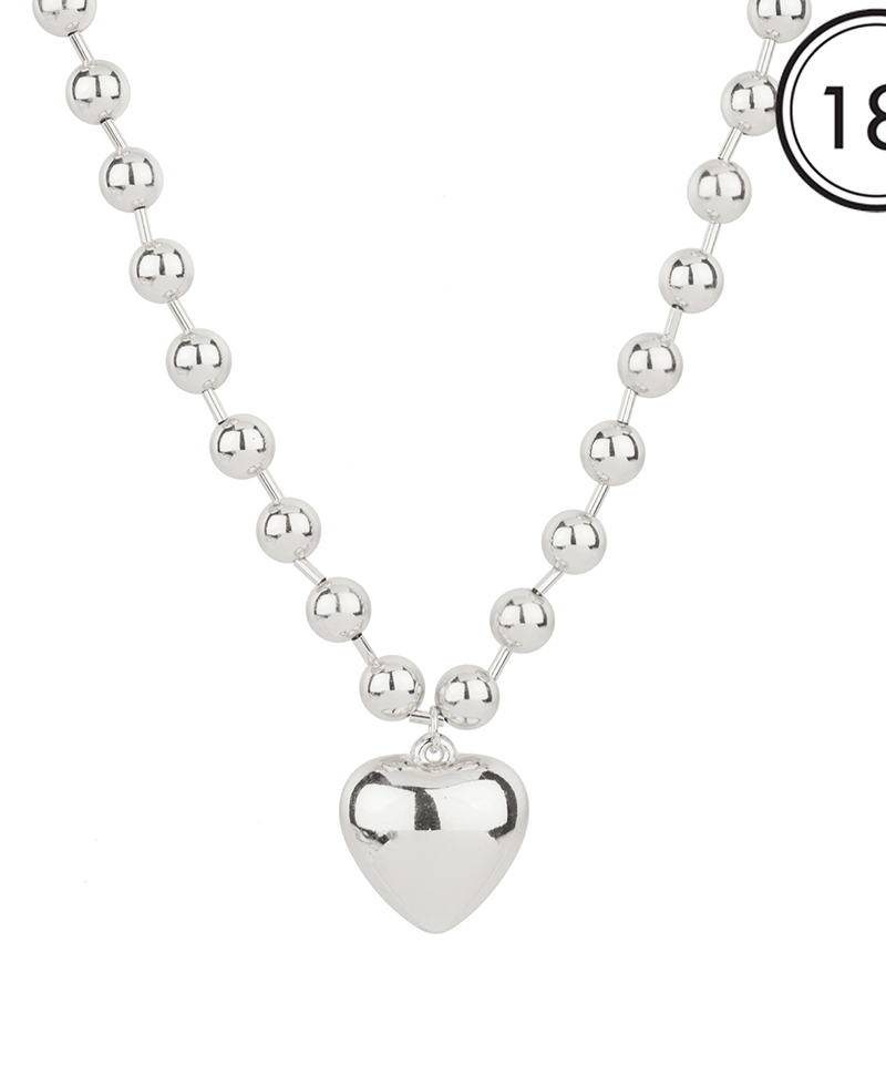 Metal CCB Heart Short Necklace