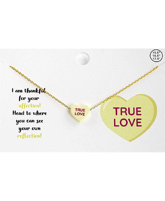 TRUE LOVE Heart Necklace