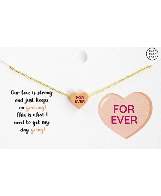 FOR EVER Heart Necklace