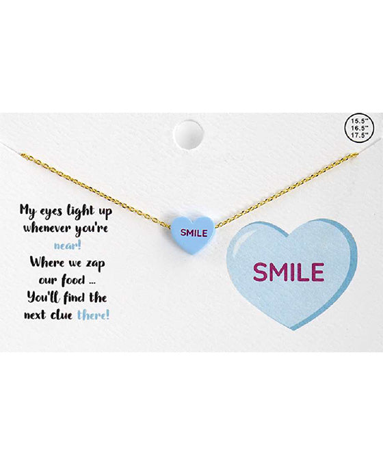 SMILE Heart Necklace