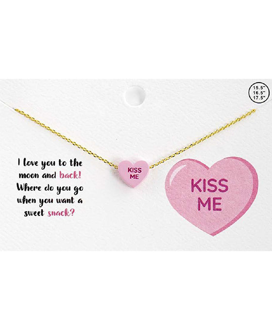 KISS ME Heart Necklace