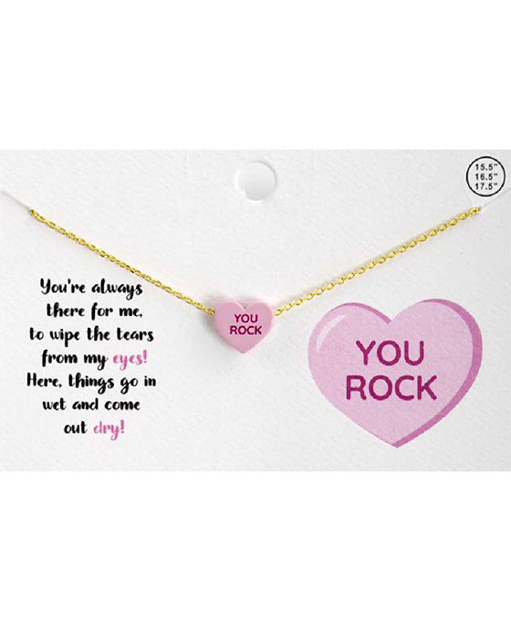 YOU ROCK Heart Necklace