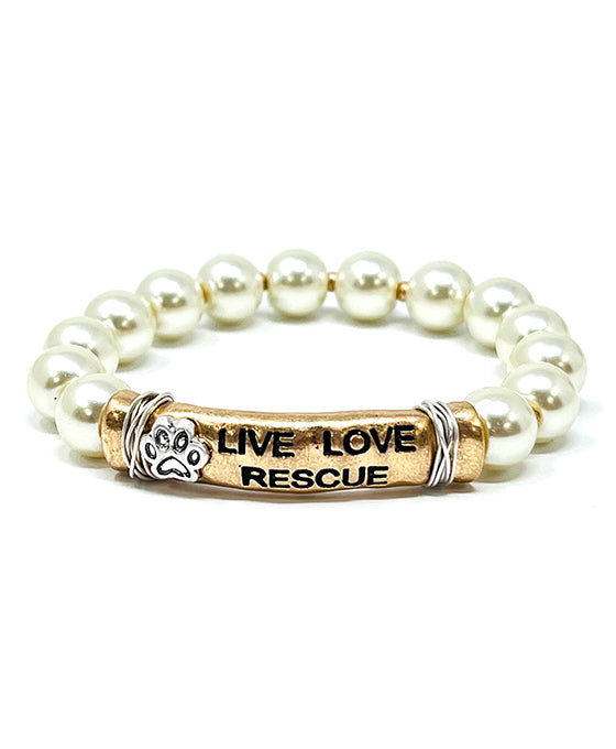 Live Love Rescue Stretch Bracelet