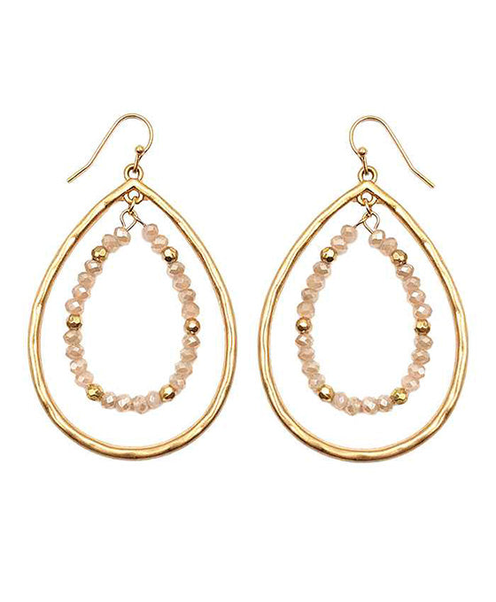 Teardrop Casting & Crystal Earring