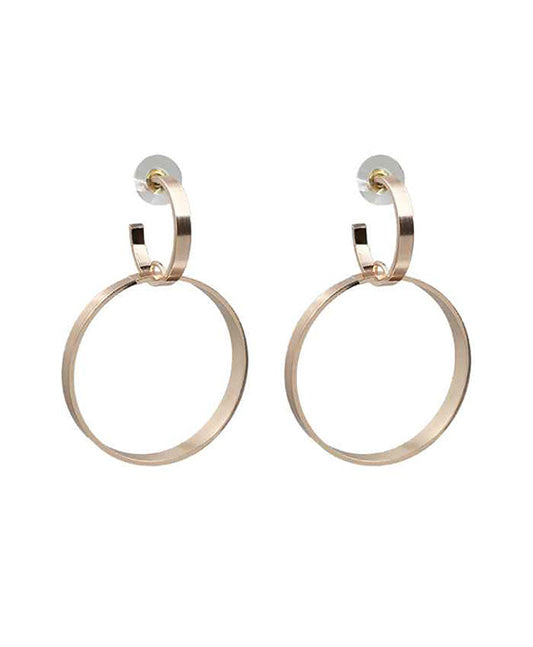 Double Hoop Stud Earring