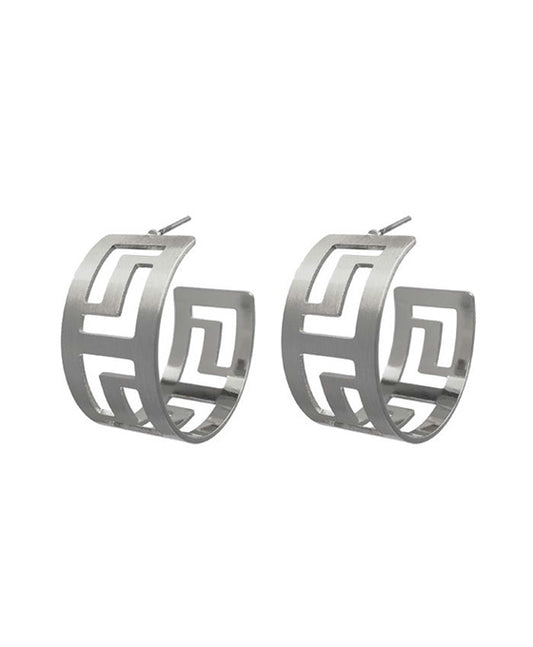 L-Letter Shape Hoop Earring