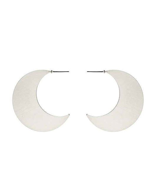 Crescent Moon Metal Earring