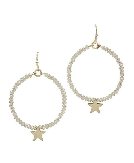 Metal Star Glass Earring