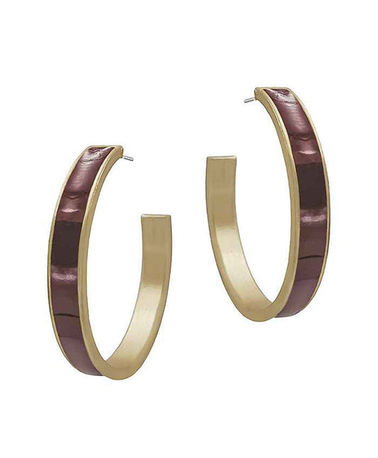 Colored Metal Hoop Earring