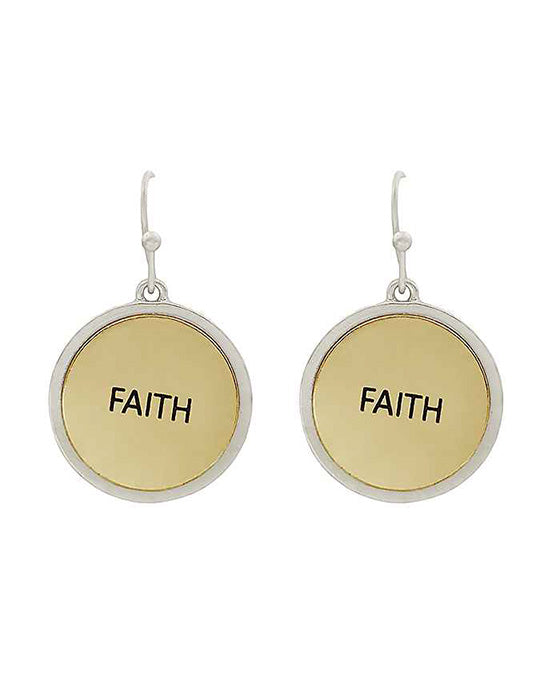 Faith Metal Earring