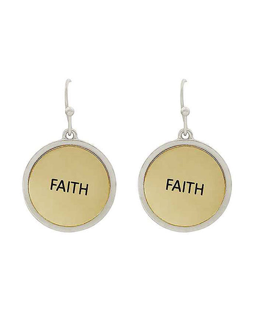 Faith Metal Earring