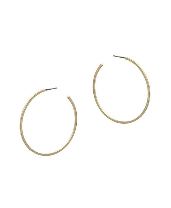 40mm Metal Round Hoop Earring